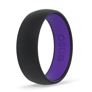 NEW Enso Dualtone 2.0 Women's Black and Purple Silicone Ring Size 3